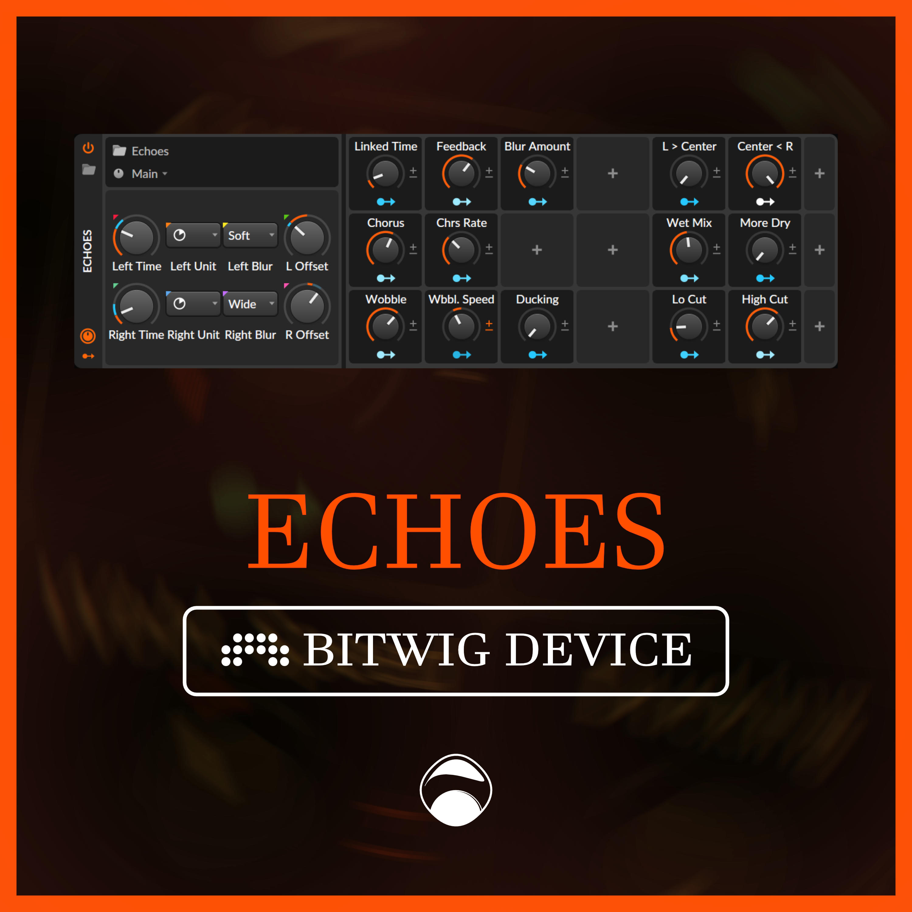 Cover art for the Echoes Bitwig device