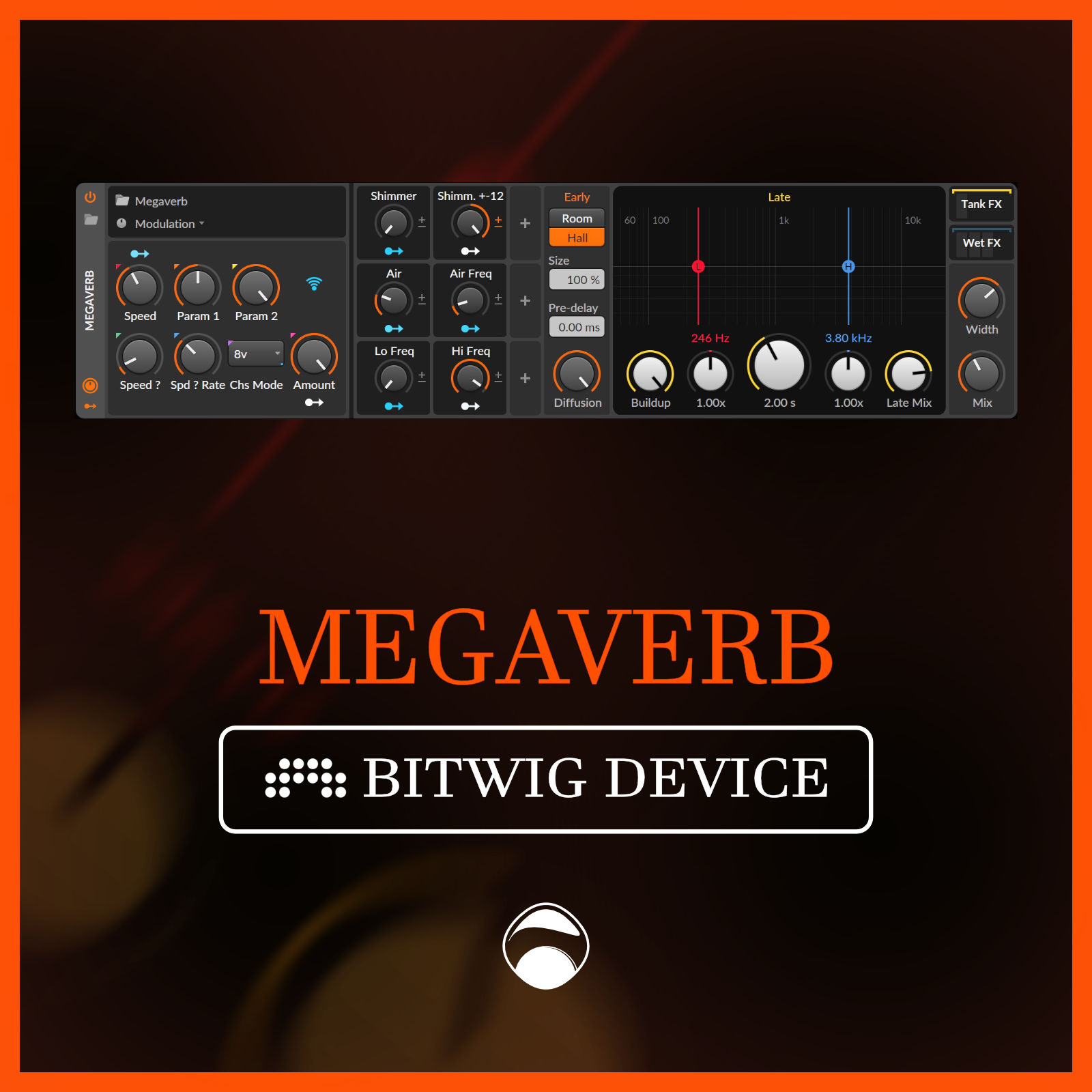 Cover art for the Megaverb Bitwig device